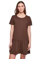 Produktbild: Urban Classics Damen Kleid Ladies Valance Tee Dress Brown S