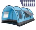 Produktbild: CampFeuer Zelt Relax6 für 6 Personen, 5000 mm Wassersäule, Hellblau/Grau, XXL Tunnelzelt mit Vorraum
