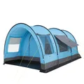 Produktbild: CampFeuer Zelt Relax6 für 6 Personen | 5000 mm Wassersäule | Hellblau/Grau | Variables Tunnelzelt mit großem Vorraum | Abtrennbare Schlafkabine | Gruppenzelt, Campingzelt, Familienzelt