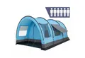Produktbild: CampFeuer Tunnelzelt Zelt Relax6 für 6 Personen, 5000 mm Wassersäule, Hellblau/Grau, XXL Tu, Personen: 6