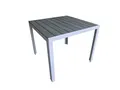Produktbild: Pure Home & Garden Aluminium Gartentisch Fire 90x90 Silber mit Nonwood Tischplatte, absolut wetterfest