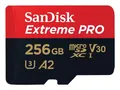 Produktbild: Sandisk SanDisk Extreme PRO 256 GB MicroSDXC UHS-I Klasse 10 (SDSQXCD-256G-GN6MA)