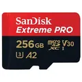 Produktbild: Extreme Pro 256GB 200 MB/s micro SDXC UHS-I, U3, V30, A2, C10+ SD Adapter