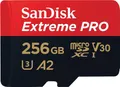 Produktbild: SanDisk microSDXC Extreme Pro 256GB 200/140 MB/s A2 C10 V30 UHS-I U3 (SDSQXCD-256G-GN6MA)