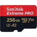 Produktbild: 256 MB SanDisk Extreme Pro microSDXC Class 10 UHS-I U3 Retail