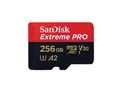 Produktbild: SanDisk microSDXC Extreme PRO 256GB (R200MB/s) micro SDXC Speicherkarte (Adapter, 2 Jahre RescuePRO Deluxe)