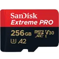 Produktbild: SanDisk 256GB Extreme PRO microSD Speicherkarte 2022 200MB/s & 140MB/s Lese/Schreibgeschwindigkeit, A2 C10 V30 UHS-I U3