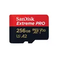 Produktbild: SanDisk Extreme PRO R200/W140 microSDXC 256GB Kit, UHS-I U3, A2, Class 10