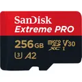 Produktbild: Sandisk Extreme PRO - microSDXC 256GB + SD Adapter - Speicherkarte - schwarz