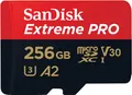Produktbild: Extreme PRO microSDXC UHS I Speicherkarte 256 GB Adapter & RescuePRO Deluxe (Für