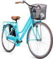 Produktbild: Bergsteiger Amsterdam 26 Zoll Damenfahrrad, ab 140 cm, Korb, Fahrrad-Licht, Mädchen-Fahrrad mit Rücktrittbremse, Hollandrad im Retro-Design