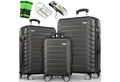 Produktbild: tillvex Sandfilteranlage tillvex® Reisekoffer Set Koffer Hartschale Trolley Kofferset Tasche (TSA Schloss Rollkoffer S-M-L-XL, 3 St), Reisekoffer Set 3-TLG. + Gepäckwaage, 6X Gurte & 3X Anhänger Kofferset