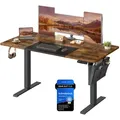 Produktbild: SONGMICS Höhenverstellbarer Schreibtisch elektrisch 140cm mit 4 Höhen - Braun/Schwarz