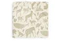 Produktbild: Jollein Spannbettlaken Jersey 70x140cm Olive Green Tierprint 100% Baumwolle
