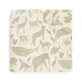 Produktbild: Jollein Spannbettlaken Spannbetttuch Jersey 70x140 cm Animals Olive Green TOP