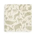 Produktbild: Jollein Spannbettlaken Spannbetttuch Jersey 70x140 cm Animals Olive Green NEU