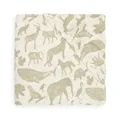 Produktbild: Jollein Spannbettlaken Spannbetttuch Jersey 70x140 cm Animals Olive Green