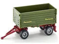 Produktbild: siku 1077, Zwei-Achs-Anhänger, Metall/Kunststoff, Grün, Seitlich kippbare Mulde