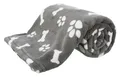 Produktbild: Trixie Hundedecke Kenny Fleece Knochenpfoten grau