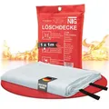 Produktbild: NTG Löschdecke nach DIN EN 1869, 100 x 100 cm, auch für Fettbrände, im Poly-Bag