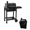 Produktbild: TAINO HERO Set Smoker klein BBQ Grillwagen Holzkohle-Grill Abdeckhaube