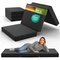 Produktbild: Klappmatratze Luxus Faltmatratze, klappbare Gästematratze, faltbare Matratze, shogazi ®, 12 cm hoch, (1-tlg), MADE IN GERMANY, Direkt vom Hersteller, OEKO-TEX®, Testsieger 1,1 grau 110 cm x 190 cm x 12 cm