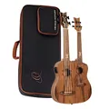 Produktbild: Ortega Guitars Doppelhals Ukulele Elektro-Akustisch – Tenor, Ukebass – Custom Built Series – Inklusive Gigbag – Paldao, Natur (HYDRA-BSTE)