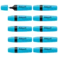 Produktbild: Pelikan Textmarker 490, 10 x Neon-Blau, 10 Stück, mit Keilspitze