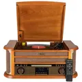 Produktbild: Reflexion HIF2002DAB, System de Retro-Hifi-Anlage mit Codierung, 2 x 40 W, halbautomatischer Plattenspieler, Aussehen de Holz, Funktion de Codierun... - Braun