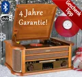 Produktbild: Reflexion HIF2002DAB Retro HiFi Anlage im Echtholz-Gehäuse Radioplattenspieler (Riemenantrieb, Bluetooth, Bluetooth, Kassettenspieler, CD/MP3, UKW/DAB+ Radio, Encoding-Funktion)