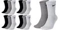 Produktbild: NIKE 14 Paar Socken Lang Herren Damen Weiß oder Schwarz oder Weiß Grau Schwarz Tennissocken Set Paket Bundle, Größe:34-38, Sockenpakete:14 Paar bunt