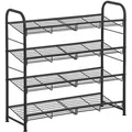 Produktbild: Songmics Schuhregal LMR067B01, aus Metall, 4 Ebenen für 16 Paar, 68,5 x 65 x 27,5cm, schwarz