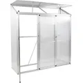 Produktbild: Aluminium Beistell-gewächshaus Gartengewächshaus Treibhaus Frühbeet 182 52 190 Cm Ohne Rückwand - Gegaden