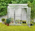 Produktbild: Aluminium Beistell-Gewächshaus Gartengewächshaus Treibhaus Frühbeet Pflanzenhaus