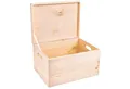 Produktbild: Creative Deco Holzkiste mit Deckel XXL groß 40x30x24 cm Erinnerungsbox Baby Holzbox, mit Griffen, Scharnieren