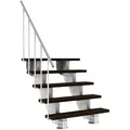 Produktbild: Dolle Außentreppe Gardenstep 120cm breit 5 Stufen Trimax dunkelbraun 92,5-112,5cm Steigungshöhe mit Geländer