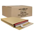 Produktbild: versando 100x B4 Faltentaschen 4cm Falte ohne Fenster (250x353x40 mm) Versandtaschen Bodenfalte haftklebend braun