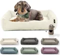 Produktbild: Rohrschneider Hundebett waschbar für kleine und mittelgroße Hunde mit Hundekissen Cord inkl. Gassibeutel, Farbe:vanille, Muster:Cordstoff breit