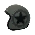 Produktbild: APEX JI100 Star schwarz matt grau Jethelm ECE 22.06 mit Sonnenblende M 57/58