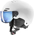 Produktbild: Uvex rocket visor jr, robuster Skihelm, white black matt, 51-55cm, mit Etikett