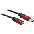 Produktbild: Delock - USB-Kabel usb 3.2 Gen1 (usb 3.0 / usb 3.1 Gen1) usb-a Stecker, usb-a Buchse 1.00 m Rot, Schwa