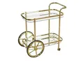 Produktbild: Mid.you Servierwagen, Messing, Metall, Glas, Uni, 73x74x38 cm, Flaschenfach, Esszimmer, Barmöbel, Barwagen