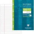 Produktbild: Clairefontaine Ringbucheinlagen 1733C, A4, 90g/m², 50 Blatt, Universallochung, liniert mit Rand