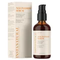 Produktbild: InstaNatural Niacinamid-5% Gesichts-Serum – Anti-Aging Feuchtigkeitsspender mit Vitamin B3. Reduziert das Auftreten von Akne, Pickeln, Falten, feinen Linien, Verfärbungen und Hyperpigmentation – 60 ml