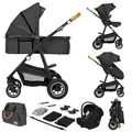 Produktbild: LIONELO® Kinderwagen 3 in 1 Kombikinderwagen  Auto- Babyschale 🔸 Grey Graphite