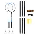 Produktbild: NILS Federballset Badminton Federball 2 Schläger Federballnetz 3 Federbälle Tragetasche