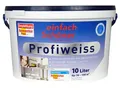 Produktbild: einfach Schöner 10L. Profiweiss Wandfarbe Weiss stumpfmatt, hochdeckend Klasse 1