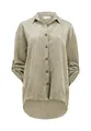 Produktbild: Hailys Damen Cordbluse Langarm Oversize mit Knopfleiste, Farben:Beige, Größe:XS