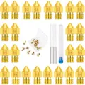 Produktbild: MMOBIEL 24pcs 0.2/0.3/0.4/0.5/0.6/0.8/1.0mm Messing MK8 3D Drucker Düsen Nozzle Extruder