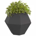 Produktbild: vidaXL Pflanzkübel Schwarz 100 x 100 x 80 cm Stahl, Garten und Terrasse, robuster Außen-Pflanzer, rechteckiger Behälter, Kräuter-Deko für Dein Grün, Box
